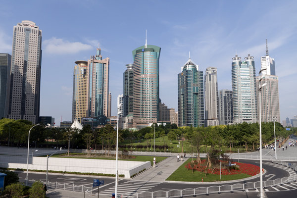 【上海陸家嘴金融區(qū)的城市風(fēng)光3攝影圖片